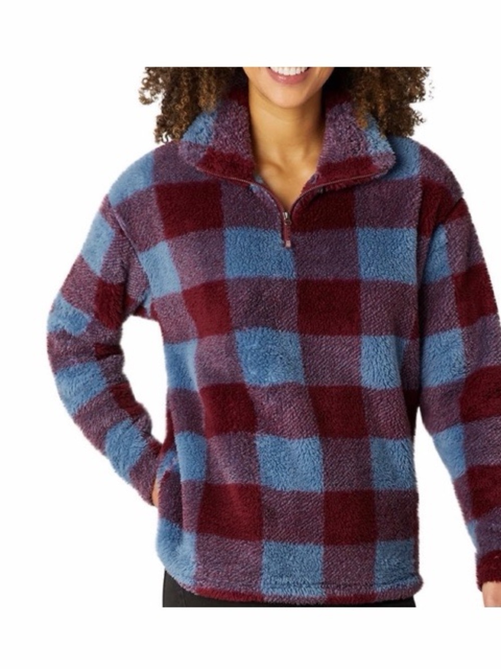 Eddie Bauer Ultra Soft Plush‎ Fleece Quarter Zip Sweater NWT